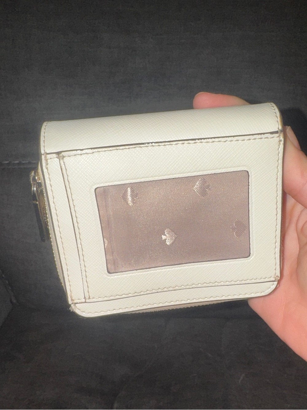 Kate Spade New York Ivory Saffiano Leather Zip Bifold Wallet - Picture 2 of 9